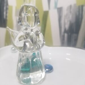 Clear Crystal Angel Guardian Fairy Praying